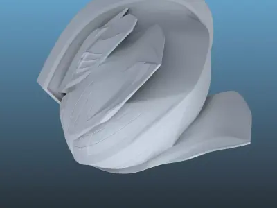 High-Detail Cybernetic Soldier Helmet PM-101 3D print model