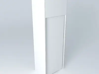 Closet Refrigerator wood Free 3D model