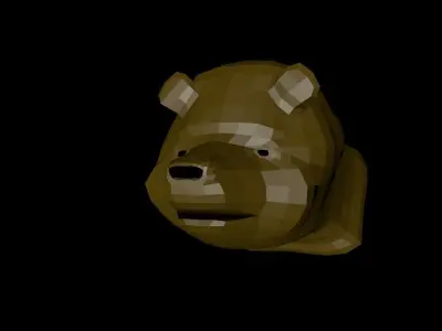 Bear head Low Ploy Free low-poly 3D model