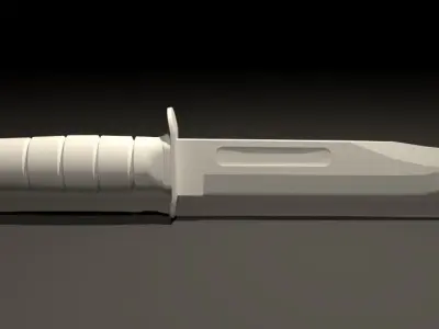 USMC KA-BAR Knife  Low-poly 3D model