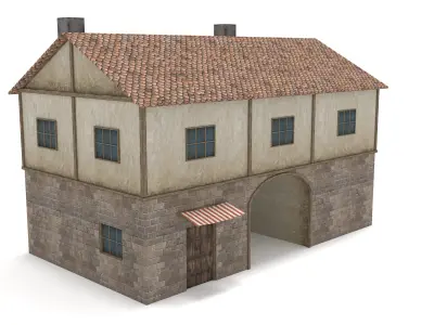 Medieval Houses - Pack Low-poly 3D model