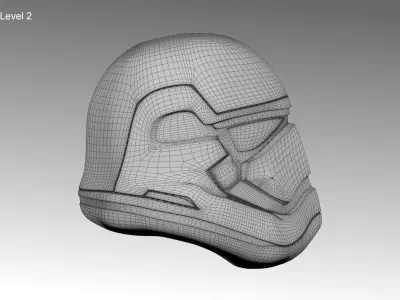 First Order Stormtrooper Helmet Free low-poly 3D model