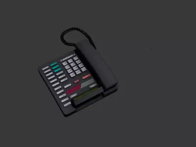 Office Phone Low-poly 3D model buy