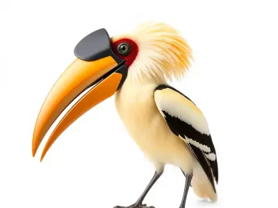 Vibrant Hornbill Bird model pack Low-poly 3D model