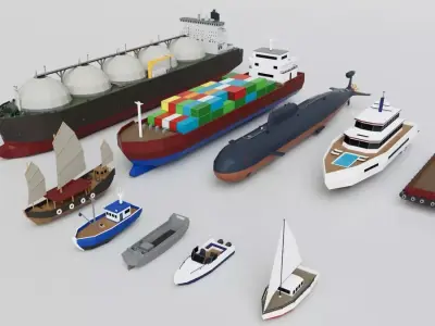 150 Vehicles Mega Pack Collection Game Ready Free 3D model