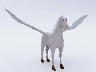 Pegasus flying Horse 3d model  Low-poly 3D model