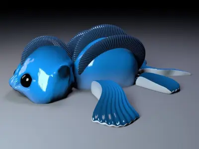 Articulated Catfish 3D print model