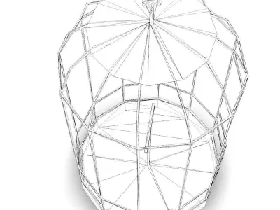 Birdcage horror style Free low-poly 3D model
