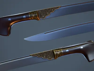 Turkish scimitar 3D model