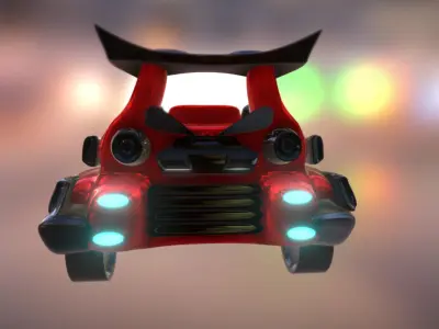 Vehicle car Free low-poly 3D model