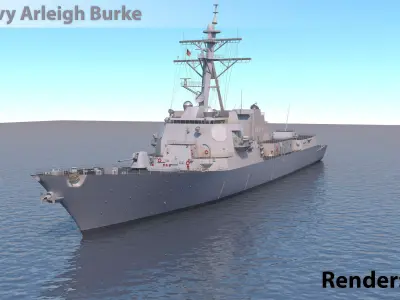 US Navy Arleigh Burke 3D model