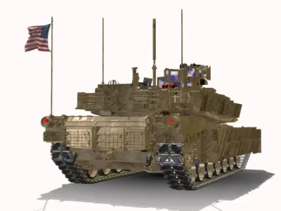 ABRAMS M1A2 SEP V2  Low-poly 3D model