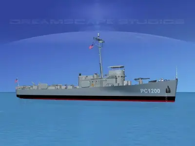 USS PC-1200 Submarine Chaser  3D model