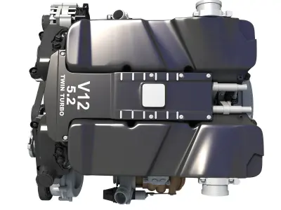 British V12 Engine 3D model