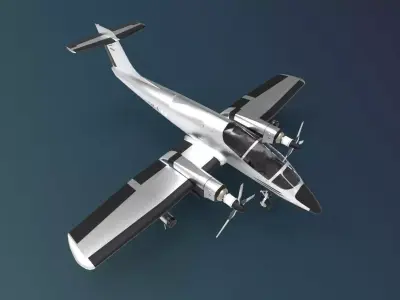 light attack aircraft FMA IA 58 Pucara 3D model