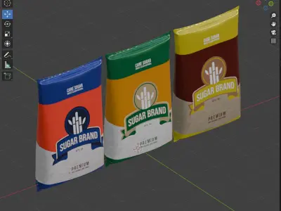 sugar packaging 3d design element 3D model