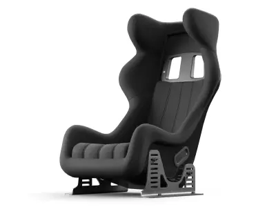 Racing Car Seat Low-poly 3D model