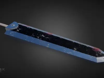 Berserk Sword Dragonslayer Low-poly 3D model