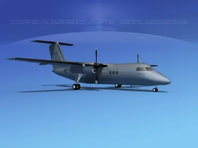 Dehaviland DHC-8 100 RCAF 3D model