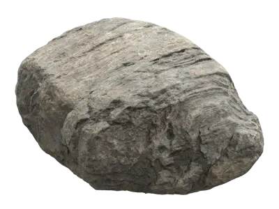 Cool Toned Striped Smooth Large Rock Boulder Model 