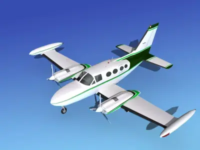Cessna 421 Golden Eagle V10 3D model