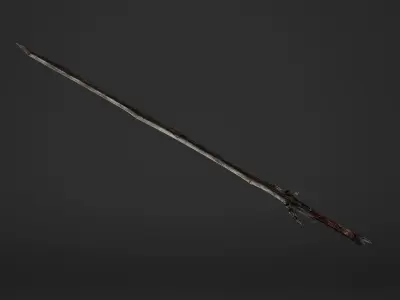 Old Long Elvish Sword Free low-poly 3D model