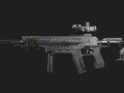 Mech Nuggets Gun Low-poly 3D model