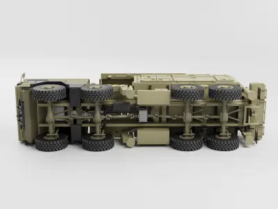 Radar AN MPQ-53 and Rocket launcher MAN KAT MIM-104 Patriot 3D model