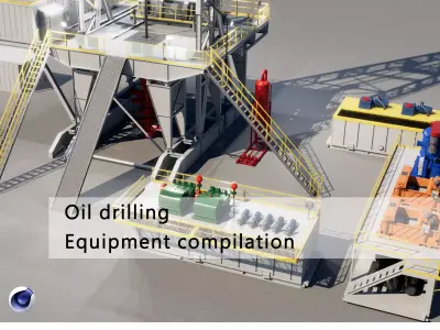 Oil drilling Equipment compilation 3D Model Collection