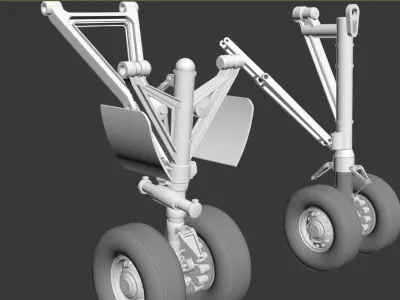 landing gears detailed 3D model