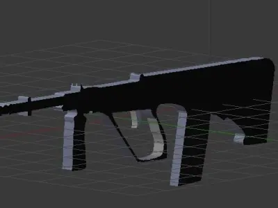 Custom AUG Low-poly 3D model
