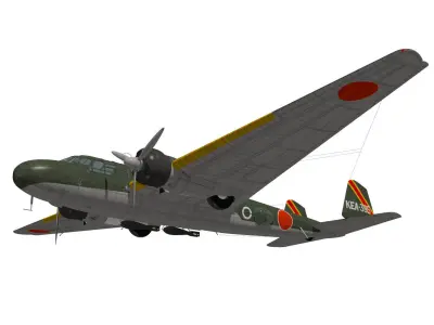 Mitsubishi G3M Nell Type23 3D model
