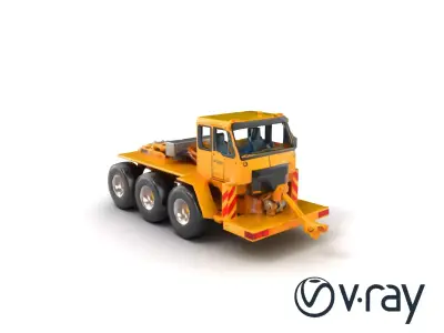 Heavy-Duty Aircraft Tug model pack with Reinforced Steel Frame Low-poly 3D model