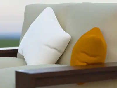 Couch low poly with single 4K texture Free low-poly 3D model
