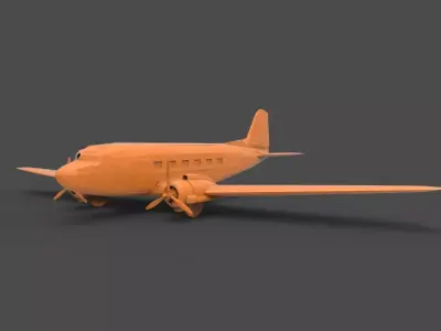 Douglas DC-3 3D print model