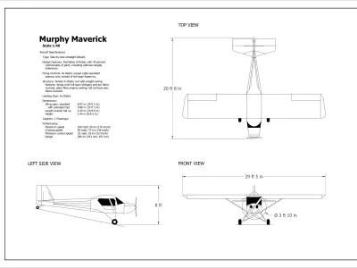 2D Murphy Maverick Aircraft 3D model