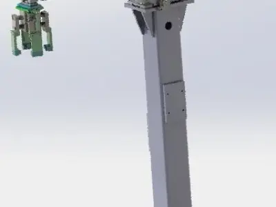 The rotary clamping mechanism 3D model
