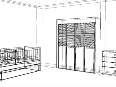 Baby Bed Free 3D model