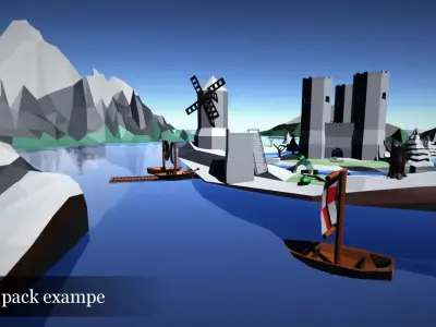 Low poly world creator kit Low-poly 3D model