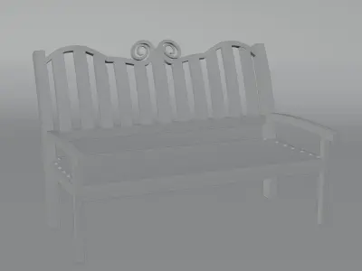 Set Wooden Furniture 9 3D model