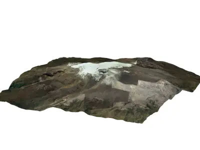 Volcan Nevado Del Ruiz - Nevado Del Ruiz Volcano 3D model