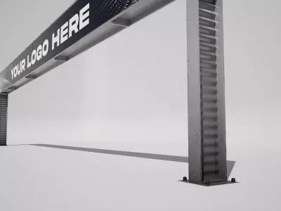 Racetrack Advertising Billboard 3D model