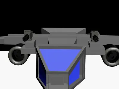  spaceship Low-poly 3D model