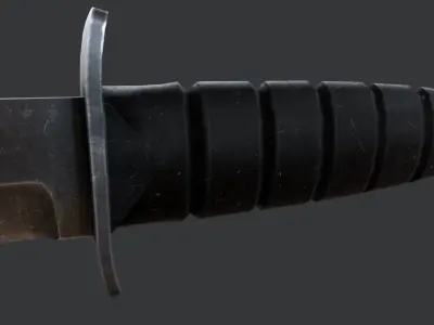 Kabar Combat Knife Low-poly 3D model