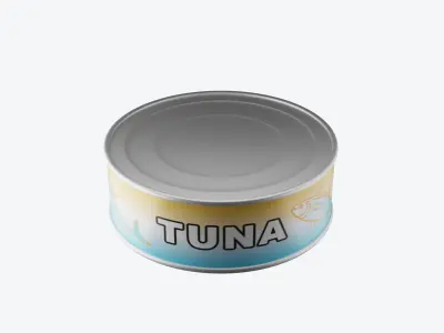 Tuna Can Texturized Oil glossy 3D model