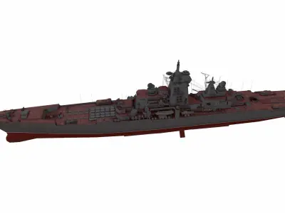 Kirov-class battlecruiser Low-poly 3D model