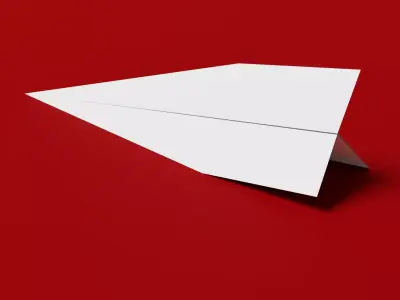 Realistic Paper Plane  Low-poly 3D model