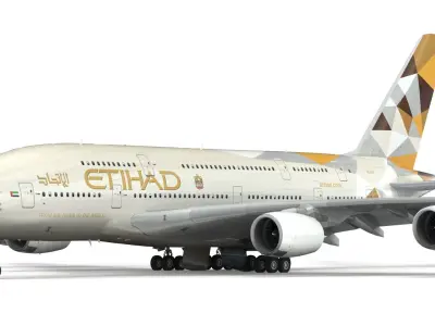Airbus A380 Etihad - element 3D 3D model