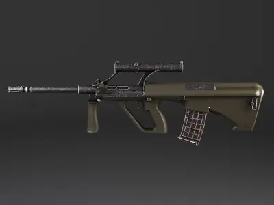 Steyr Aug A1 assault rifle 3D model
