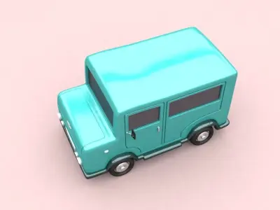 Cartoon Van Free 3D model